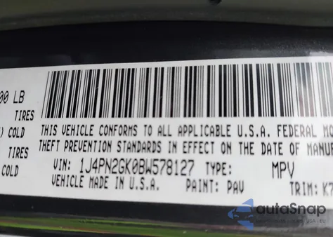 2011 Jeep Liberty Sport from USA, damaged, VIN 1J4PN2GK0BW578127